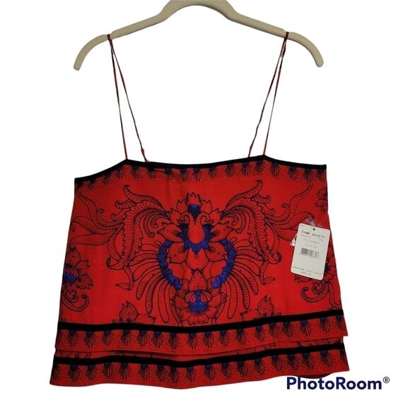 FREE PEOPLE Scarf Print Tank Size XSMALL - Picture 3 of 14